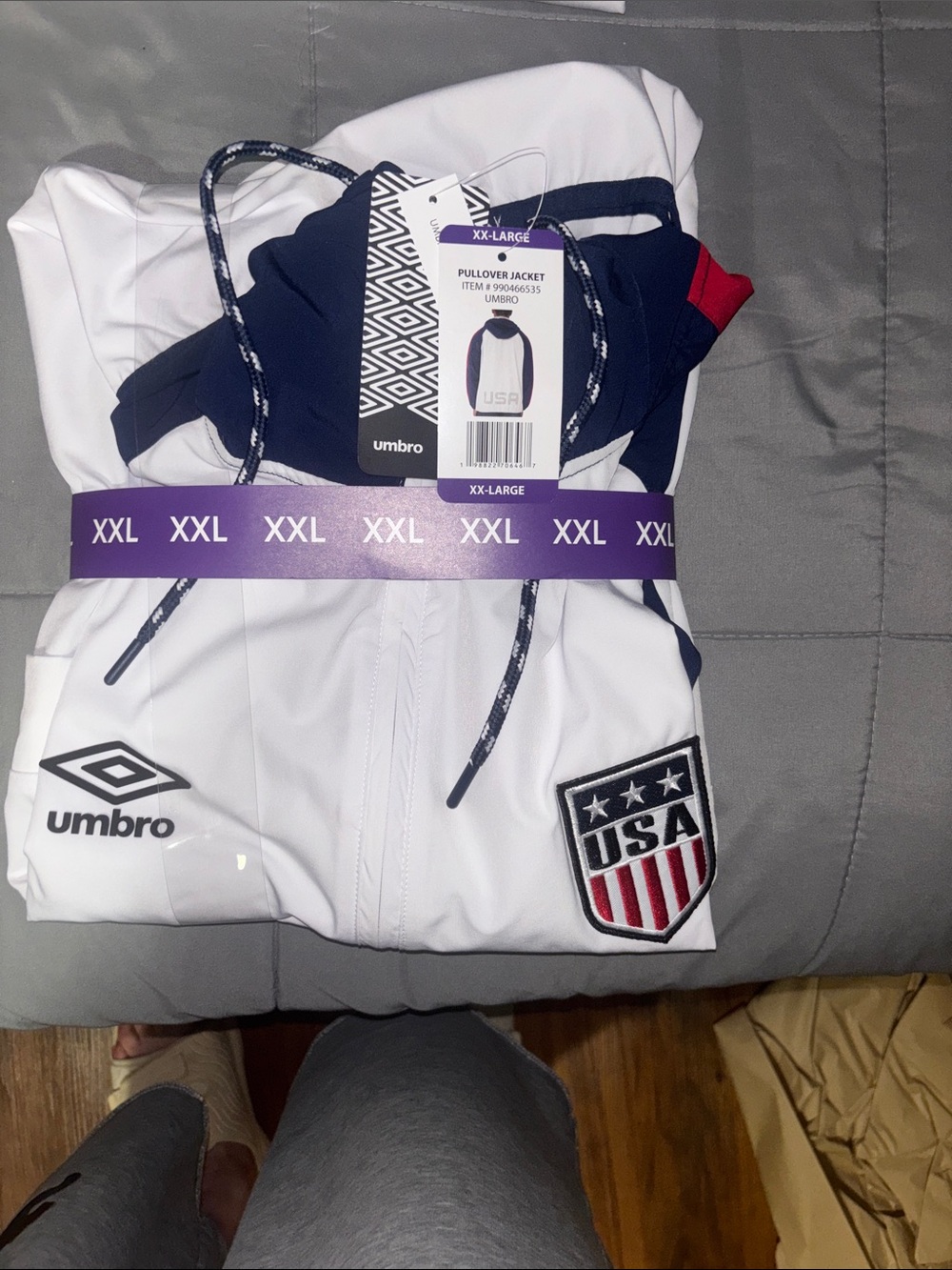 Umbro White Navy Red USA Team Jacket